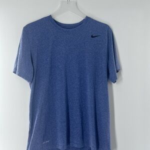 Nike Men's Heather Blue Short Sleeve Dri-FIT Tee